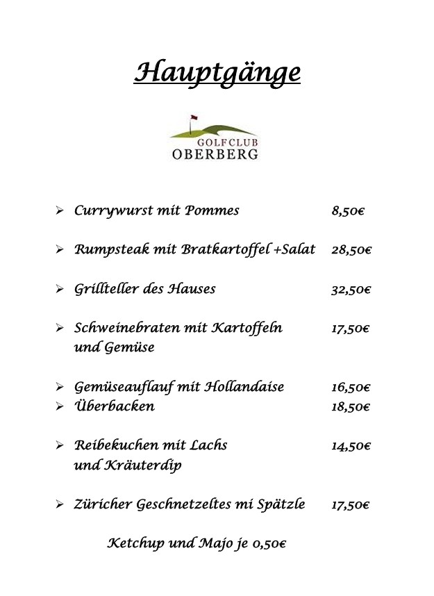 Sweet Spot Speisekarte Seite 2