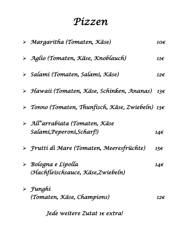 Sweet Spot Speisekarte Seite 4